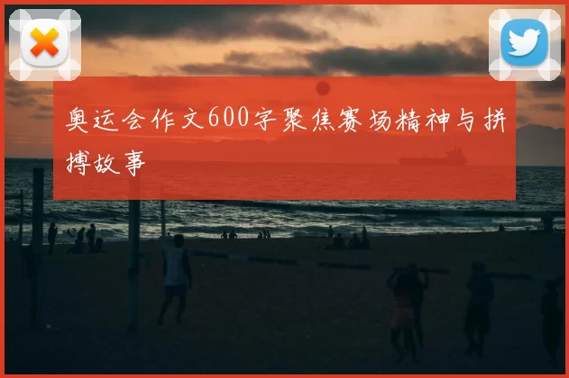 奥运会作文600字聚焦赛场精神与拼搏故事