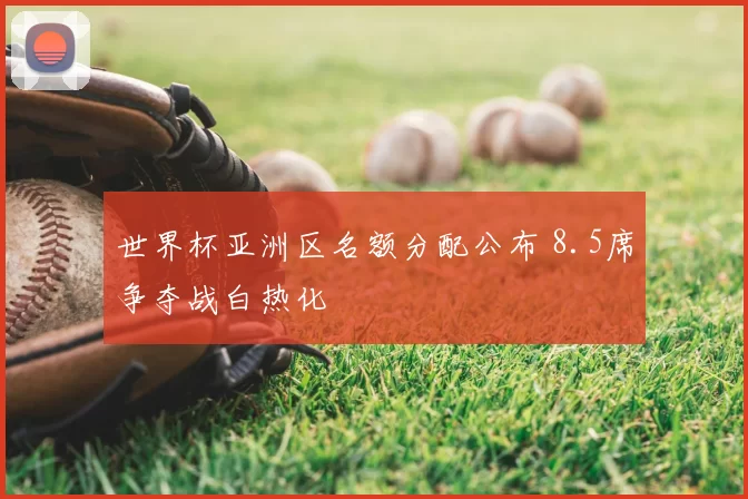 世界杯亚洲区名额分配公布 8.5席争夺战白热化