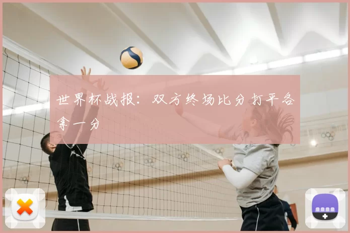 世界杯战报:双方终场比分打平各拿一分